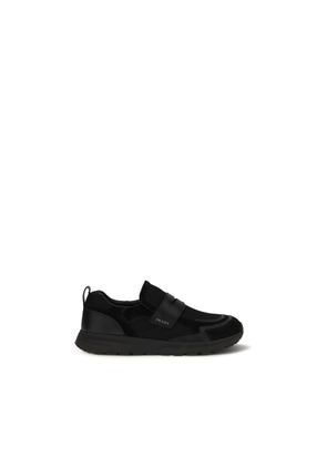 Prada Black Calf Leather Bos Taurus Athletic Sneakers - EU44/US11