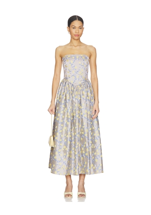 Curaae by Elliatt Annie Maxi Dress in Metallic Neutral,Yellow. Size S. Also in XS, M, L, XL.
