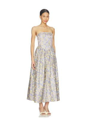 Curaae by Elliatt Annie Maxi Dress in Metallic Neutral,Yellow. Size S. Also in L, M, XL, XS.