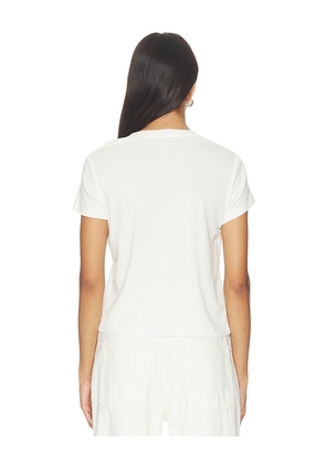 AG Jeans Sadie Crew Tee in White. Size S. Also in XS, M.