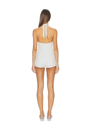 DEVON WINDSOR Kiana Romper in Baby Blue. Size S. Also in L, M, XL, XS.