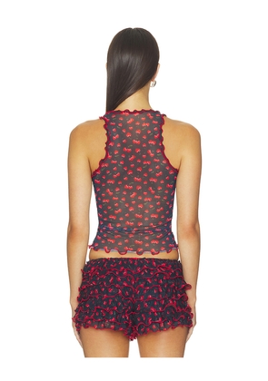 Agua Bendita Maritza Cherish Top in Red. Size S. Also in M, L.