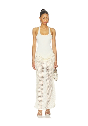 Benni Ariel Maxi Dress in Cream. Size S. Also in M, L, XL.