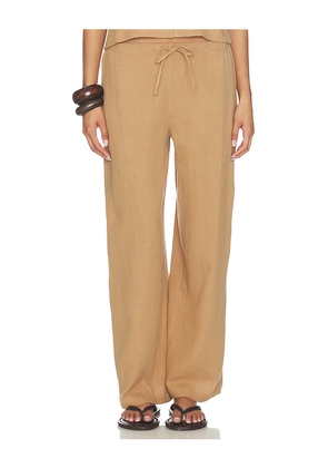 Barefoot Dreams Wide Leg Pant in Tan. Size S. Also in XS, M, L, XL.