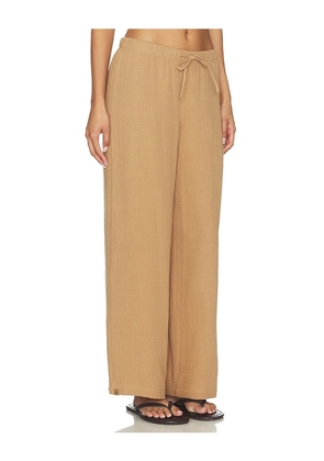 Barefoot Dreams Wide Leg Pant in Tan. Size S. Also in XS, M, L.