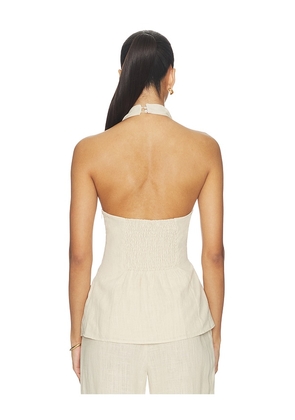 Elodie the Label Carina Top in Beige. Size S. Also in M, XS.