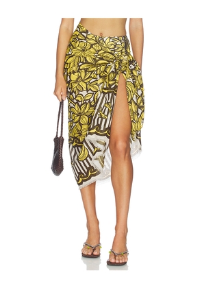 Alemais Mona Cotton Pareo in Yellow.