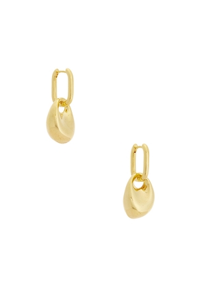 Galley Los Angeles Abstract Stud Earrings in Metallic Gold.