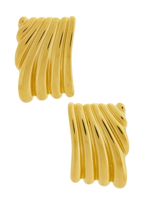 Galley Los Angeles Maggie Earrings in Metallic Gold.