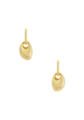 Galley Los Angeles Abstract Stud Earrings in Metallic Gold.