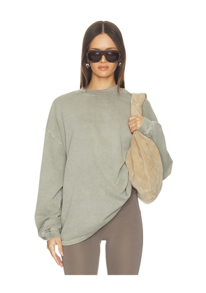 Fear of God ESSENTIALS Signature 90's Fit Long Sleeve Tee in Grey. Size XS. Also in S, M, L, XL.