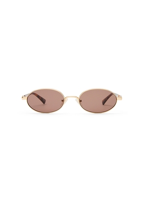 Le Specs Icicle Sunglasses in Metallic Gold.