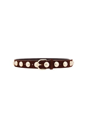 Loeffler Randall Issa Suede Champagne Hardware Belt in Brown. Size XS/S. Also in M/L.