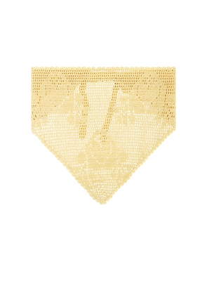 Loeffler Randall Viv Crochet Head Scarf in Yellow.