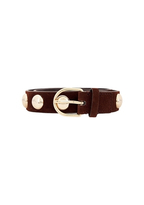 Loeffler Randall Issa Suede Champagne Hardware Belt in Brown. Size XS/S. Also in M/L.
