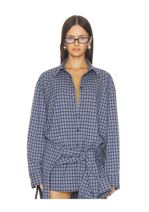 Nakedvice The Pax Check Shirt in Navy. Size XXS/XS. Also in S/M, L/XL.