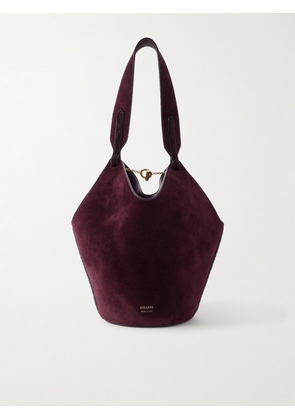 KHAITE - Lotus Calf Hair Mini Bag - Burgundy - One size
