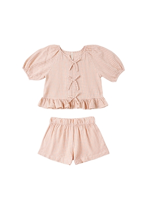 Rylee + Cru Juniper Set in Peach. Size 2/3. Also in 4/5, 6/7.