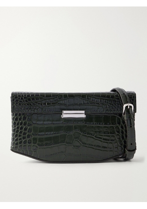 TOTEME - Clip Croc-effect Leather Shoulder Bag - Green - One size