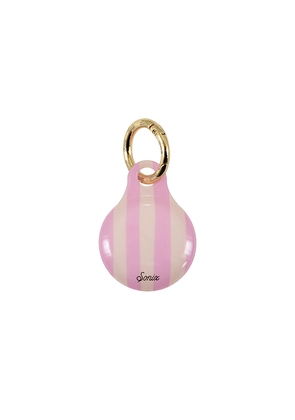 Sonix Jelly Stripe Airtag Cover in Pink.