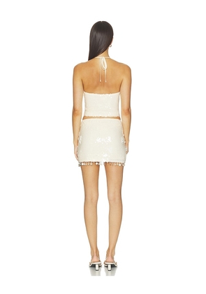 superdown Mckenna Mini Skirt Set in Cream. Size XXS. Also in XS, S, M, L.
