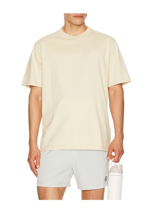 Vuori Heavyweight Relaxed Tee in Cream. Size S. Also in M, L, XL/1X.