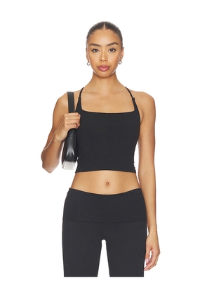 Vuori All The Feels Strappy Back Tank in Black. Size XS. Also in S, M, L, XL.