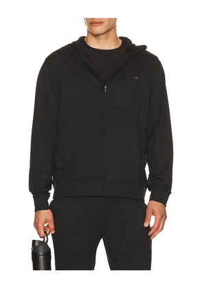 Vuori Ponto Full Zip Hoodie in Black. Size S. Also in M, L, XL/1X, XXL/2X.