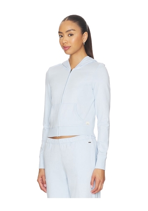 Vuori Halo Mini Fz Hoodie in Blue. Size XS. Also in S, M, L, XL.
