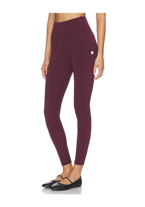 Vuori All The Feels Leggings in Burgundy. Size XS. Also in S, M, L, XL.