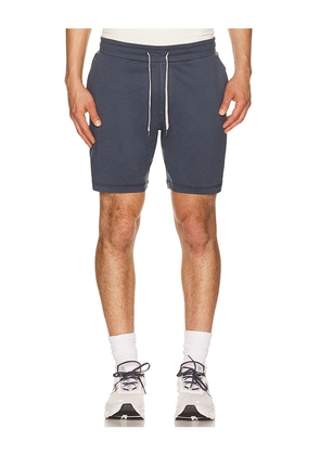 Vuori Ponto Performance 7 Short in Blue. Size S. Also in M, L, XL/1X, XXL/2X.
