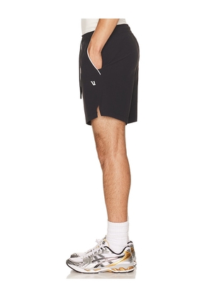 Vuori Crosscourt Unlined 7 Short in Black. Size S. Also in M, L, XL/1X.