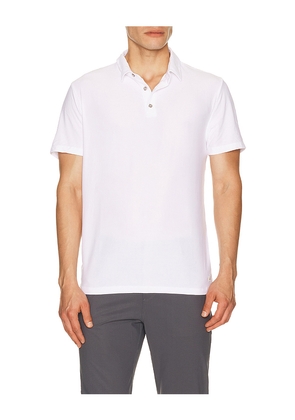 Vuori Strato Tech Polo in White. Size S. Also in M, L, XL/1X, XXL/2X.