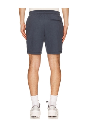 Vuori Ponto Performance 7 Short in Blue. Size S. Also in M, L, XL/1X, XXL/2X.