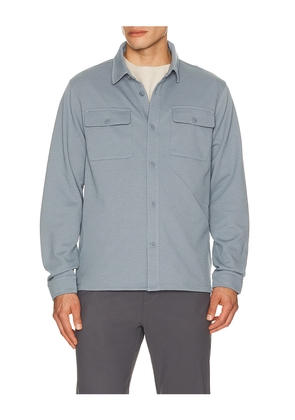 Vuori Waffle Shirt Jacket in Blue. Size S. Also in M, L, XL/1X.