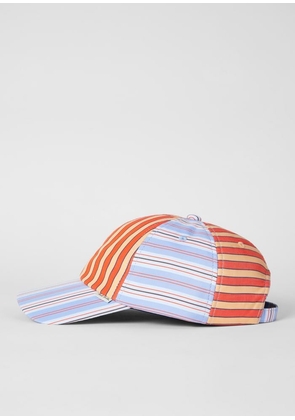 Paul Smith Blue and Red 'Pool Smith Stripe' Baseball Cap