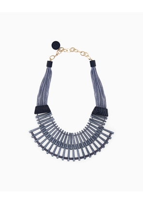 Necklace in methacrylate and brass