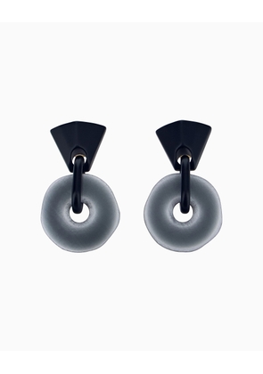 Earrings in methacrylate and brass