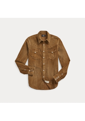 Slim Fit Corduroy Western Shirt