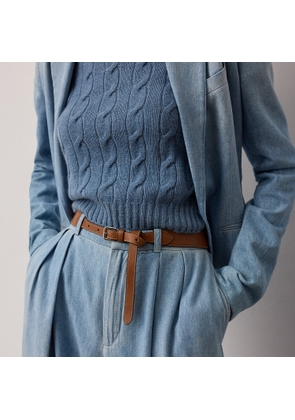 Calfskin Skinny Tie Belt