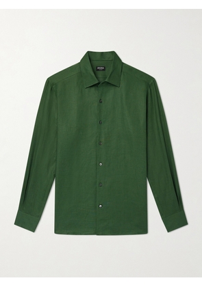 Zegna - Oasi Linen Shirt - Men - Green - S