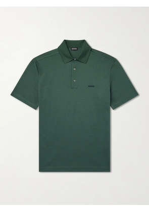 Zegna - Cotton-Piqué Polo Shirt - Men - Green - IT 48