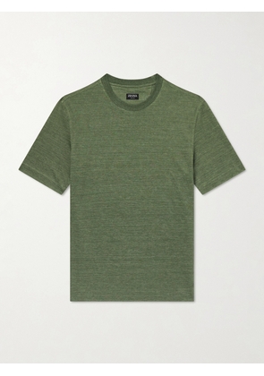 Zegna - Oasi Knitted Linen T-Shirt - Men - Green - IT 46