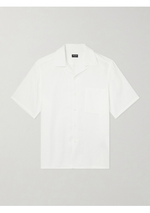 Zegna - Convertible-Collar Linen Shirt - Men - White - S