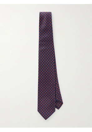 Drake's - 8cm Printed Silk-Twill Tie - Men - Blue