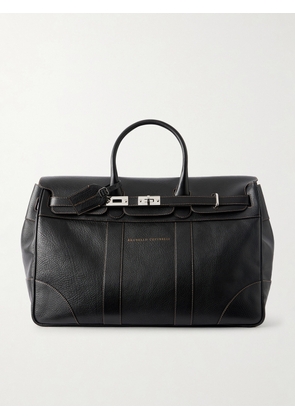 Brunello Cucinelli - Panelled Full-Grain Leather Weekend Bag - Men - Black