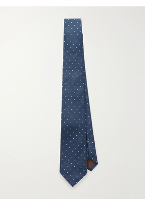 Canali - 8cm Polka-Dot Silk-Twill Tie - Men - Blue