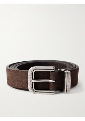 Brunello Cucinelli - 3cm Suede Belt - Men - Brown - EU 85