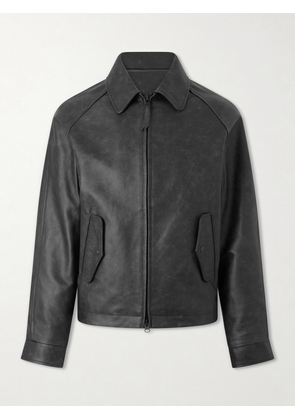 Golden Bear - The Dunbear Leather Bomber Jacket - Men - Black - S