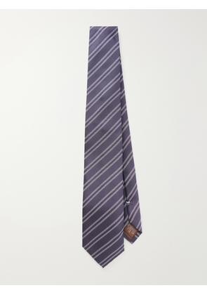 Canali - 8cm Striped Silk Tie - Men - Blue